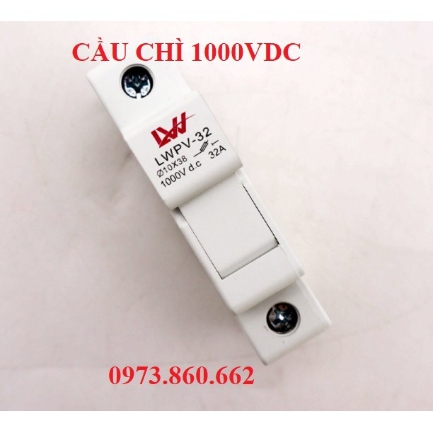 Cầu chì DC 15A -32A 1000VDC Dùng cho năng lượng mặt trời