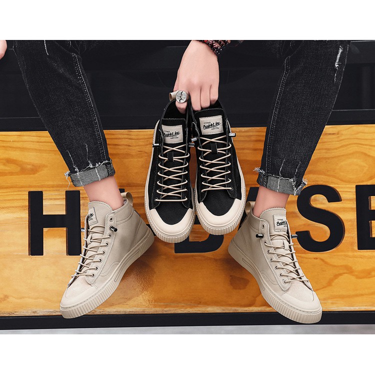 Giày nam cao cổ đen - Giày thể thao nam cao cổ GC310 Giày nam siêu Hot 2021 | BigBuy360 - bigbuy360.vn