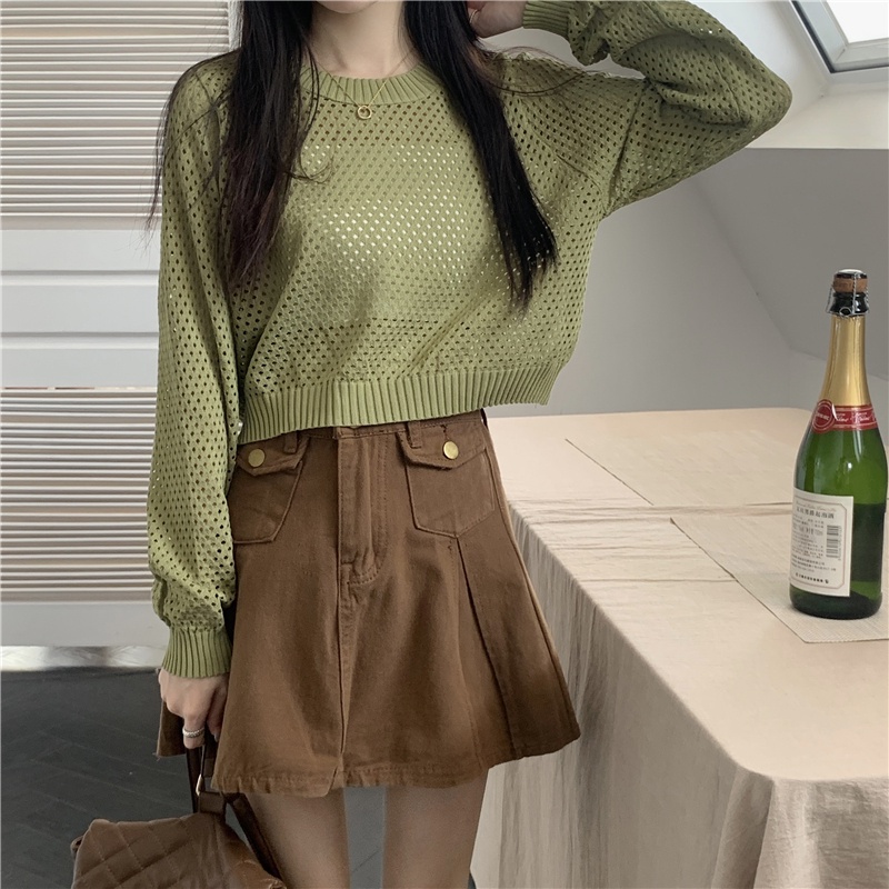 Áo Dệt Kim Mỏng Tay Dài Chống Nắng Phong Cách Mới 54040