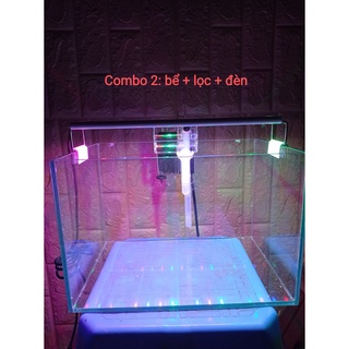 Combo bể cá+lọc+đèn. Chỉ cần về chơi