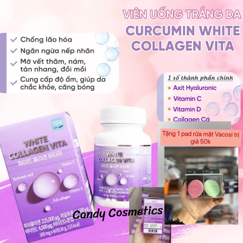 Mua Viên colagen trắng da WHITE COLLAGEN VITA Hàn Quốc ( hộp 60 viên ...