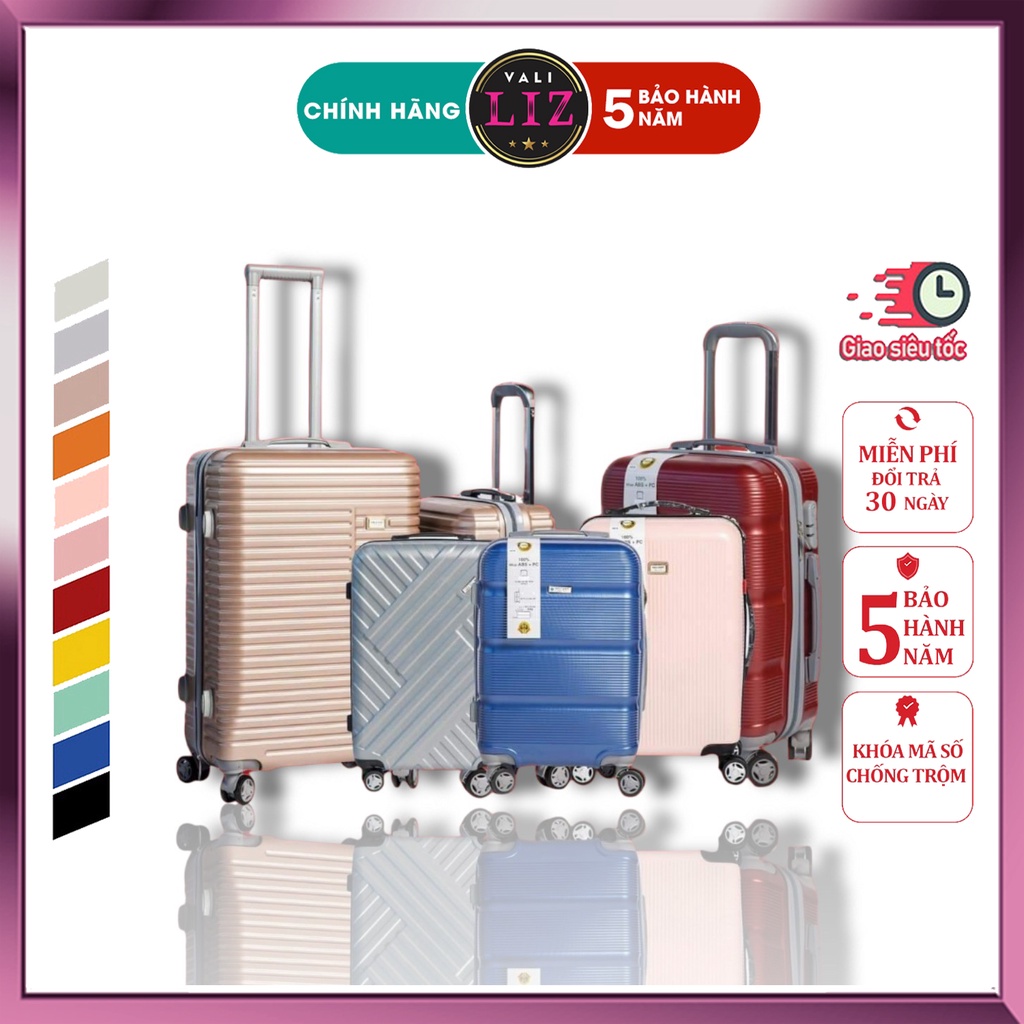 Vali kéo , vali du lịch size 20 xách tay cabin Chống trôm Chống va đập - LIZ360 - Bảo hành 12 tháng