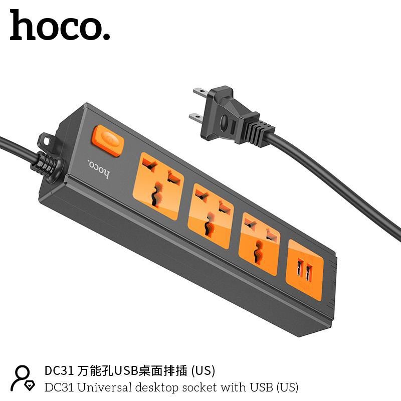 Ổ cắm điện lioa Hoco DC31 đa năng thông minh có cổng Usb an toàn tiện lợi Bảo hành 1 đổi 1 trong 6 tháng