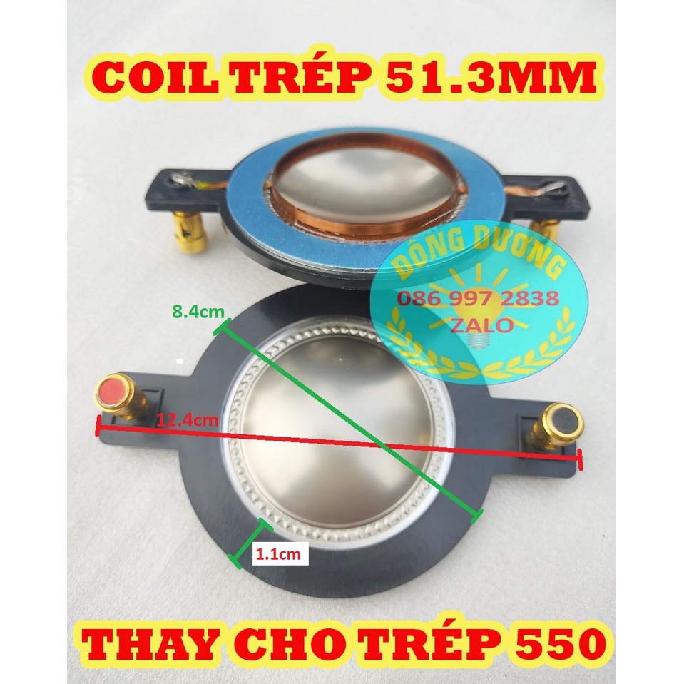 GIÁ 01 CÁI - CÔN TRÉP 550 MÀNG TITAN CỌC NHẤN - COIL LOA TREBLE 550