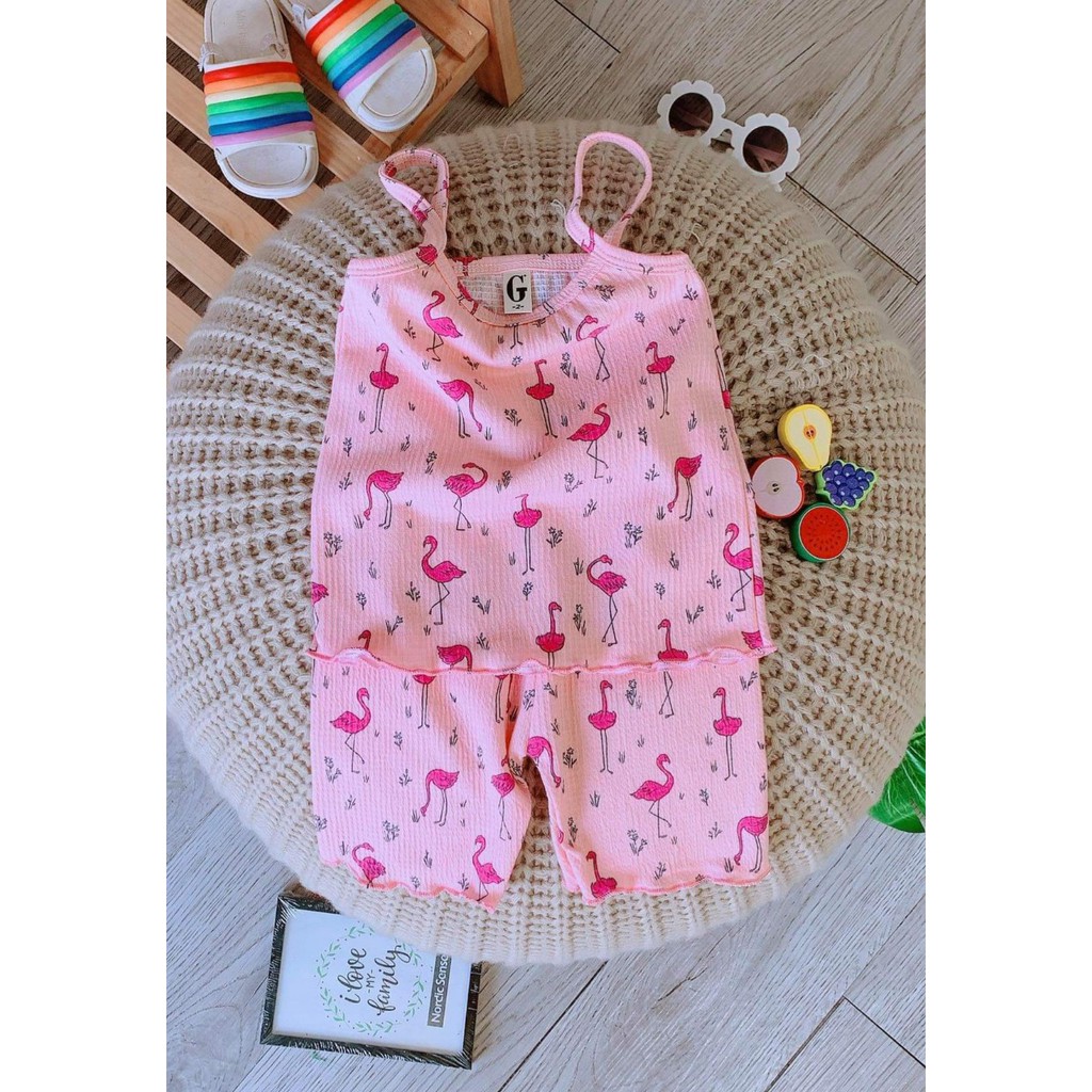 Lyvyshop - Bộ dây đùi cotton dệt cực đẹp cho bé gái 09-24kg