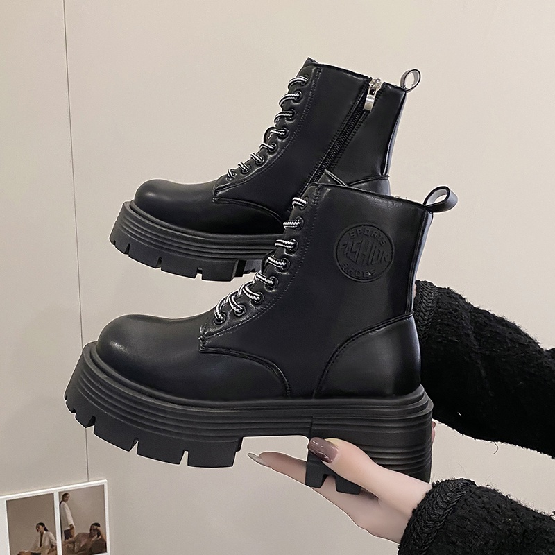 ❤Giày Boot Cao Gót Phong Cách Hàn Quốc Cá Tính Dành Cho Nữ