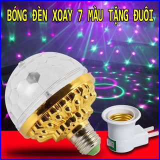 Đèn led xoay tròn nhấp nháy theo nhịp âm nhạc, quẩy không gian nhỏ cực kì phiêu