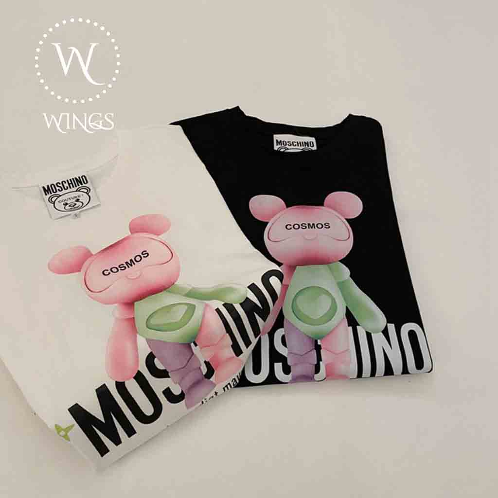 Áo thun nữ 100% Cotton fom rộng oversize Moschino Comos