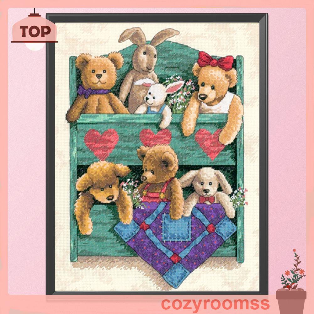 Tranh Thêu Chữ Thập Họa Tiết Gấu 11CT