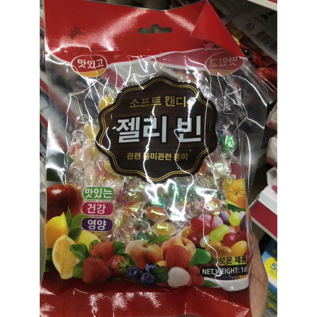 KẸO MỀM JELLY BEAN HƯƠNG TỔNG HỢP 185g hàng nhập khẩu date 05/2022