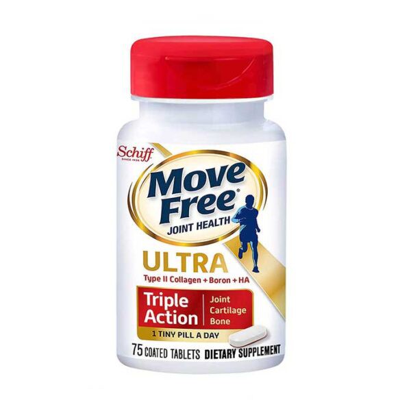 Viên Uống Move Free Joint Health Ultra Type II Collagen + Boron + HA Hộp 75 Viên
