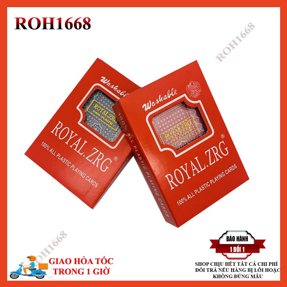 Bộ Bài Tây Nhựa Nhám Chống Trơn Royal.ZRG 100% Plastic BN 2