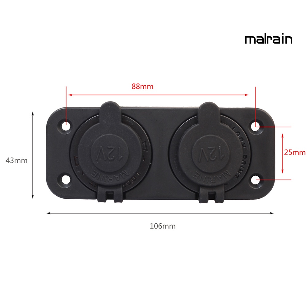 Ổ Cắm Tẩu Sạc Kèm Dây Cáp Dài 1m
