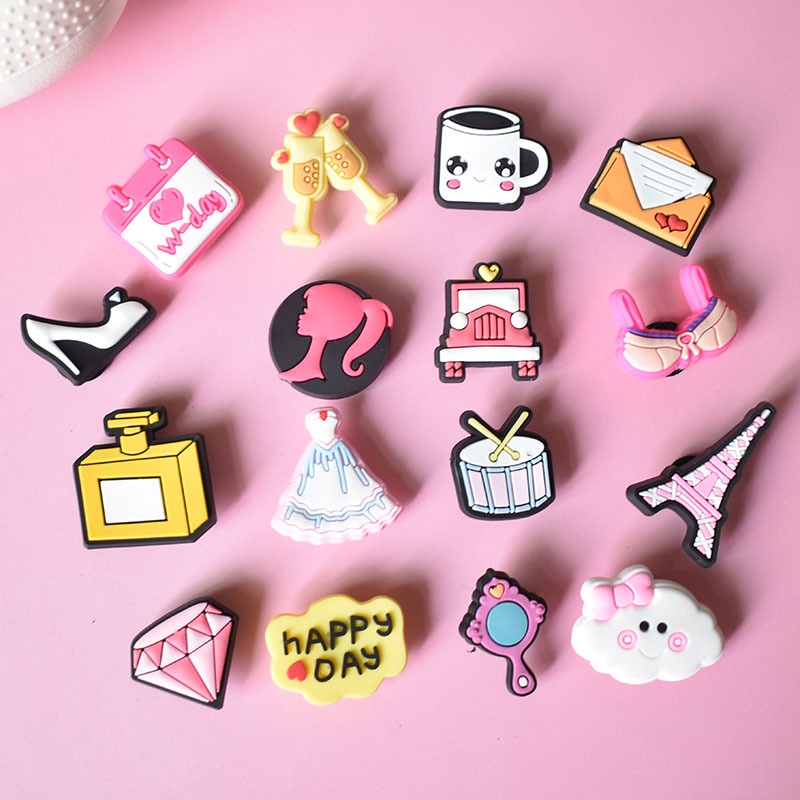 1 Phụ Kiện Trang Trí Giày Dép Bằng PVC Eva Kiểu Hoạt Hình Dễ Thương Cho Bé Gái