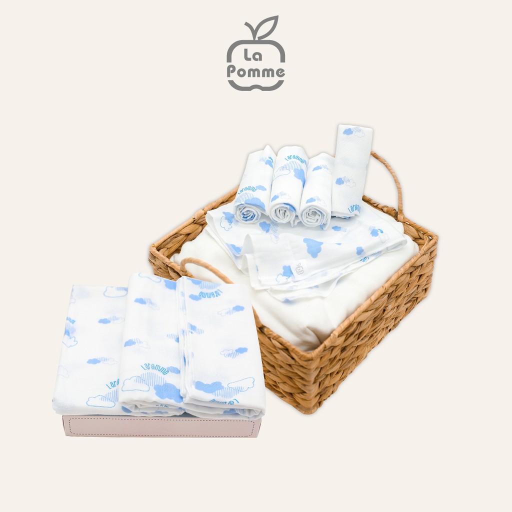 Combo 2 set khăn sợi tre lụa La Pomme