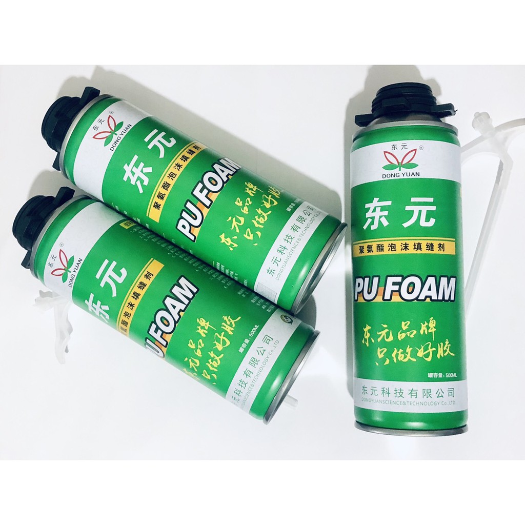 Xốp phun dạng xịt có vòi 500ml PU FOAM - Keo bọt nở