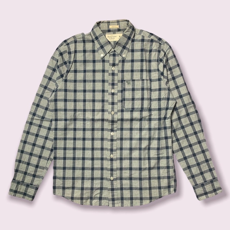 Abercrombie & Fitch Áo Sơ Mi Dài Tay Kẻ Sọc Thứ Hai
