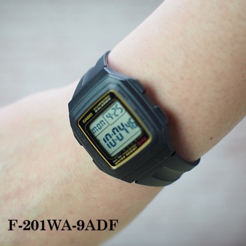 áo unisex  Đồng hồ nam dây nhựa huyền thoại Casio chính hãng Anh Khuê F-201WA-9ADF