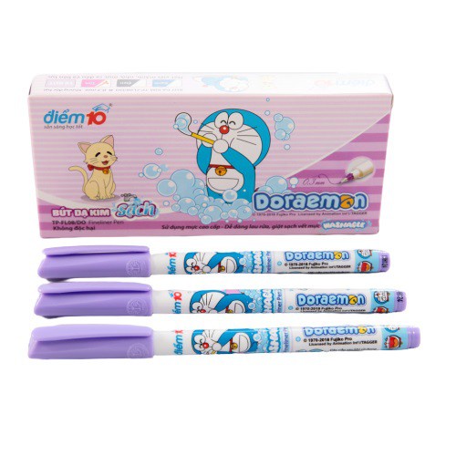 ( 1 Hộp 10 Cây ) Bút Lông Kim Bút Dạ Kim Rửa Được FL08/DO Ngòi 0.5mm Thiên Long Camshop