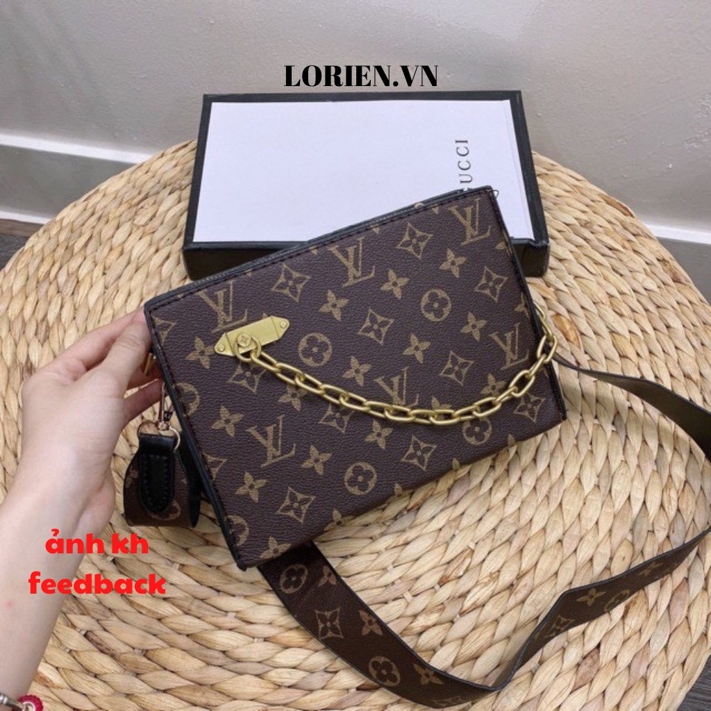 Túi Cluth Cầm Tay Đeo Chéo Nữ Đẹp LORIEN - túi xách dáng vuông xích LEO Cầm Tay Dây Xích Siêu Xinh | BigBuy360 - bigbuy360.vn