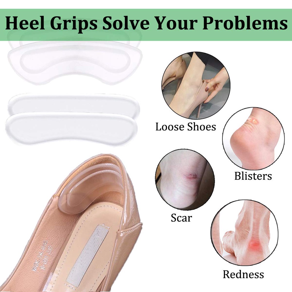 Set 5 Cặp Đệm Silicone Trong Suốt Bảo Vệ Gót Chân Tiện Dụng