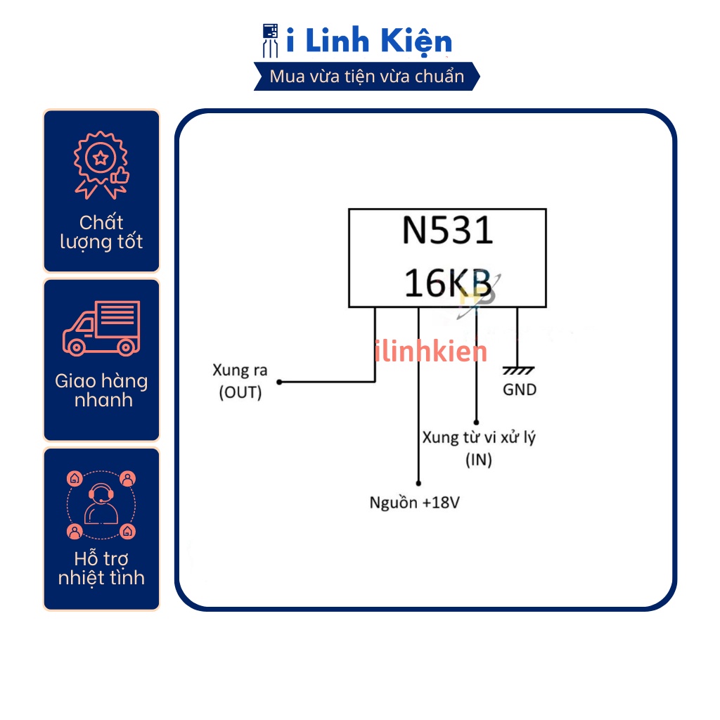 IC lái IGBT bếp từ N531 TO-94 combo 10c chính hãng