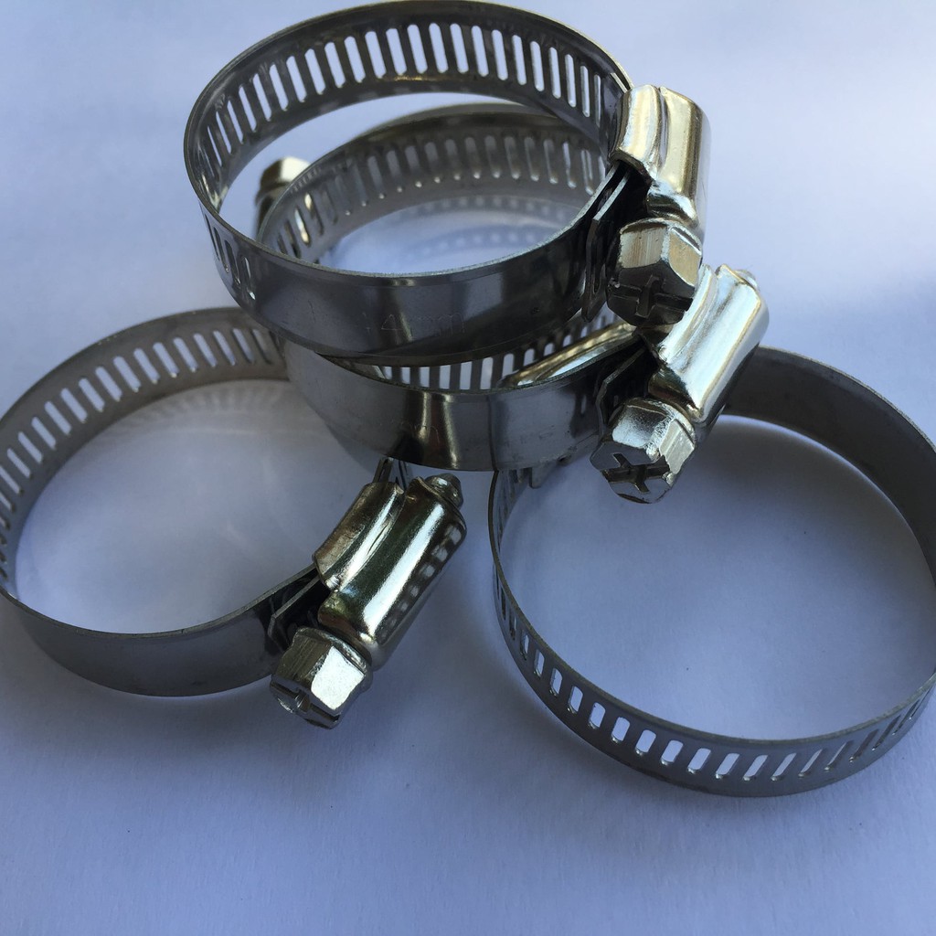 Combo 5 đai xiết inox (21mm- 44mm) cổ dê- vòng đai xiết inox dùng xiết ống 21mm- 44mm