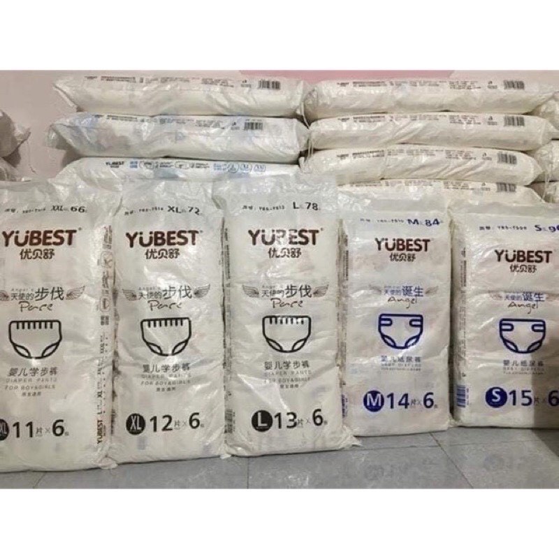 TÃ/BỈM YUBEST ANGEL/CORE CHÍNH HÃNG ĐỦ SIZE DÁN/QUẦN/L96/XL84/M84/L78/XL72/XXL66