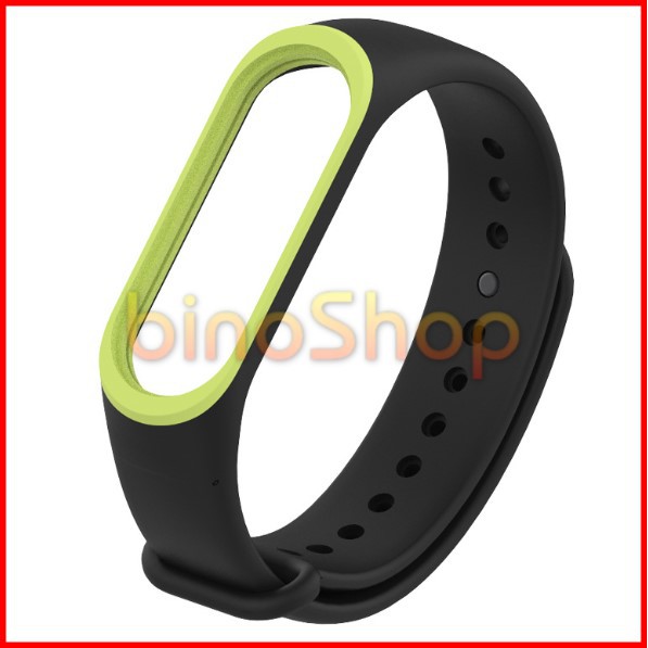 Dây đeo Silicon thay thế cho Miband 3 (Dây màu + viền)