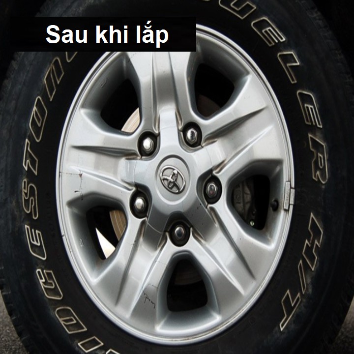 Logo chụp mâm, ốp lazang bánh xe ô tô Toyota Land Cruiser 2005-2006 Đường kính: 15.5cm, Cao: 4.7cm Mã TY-026