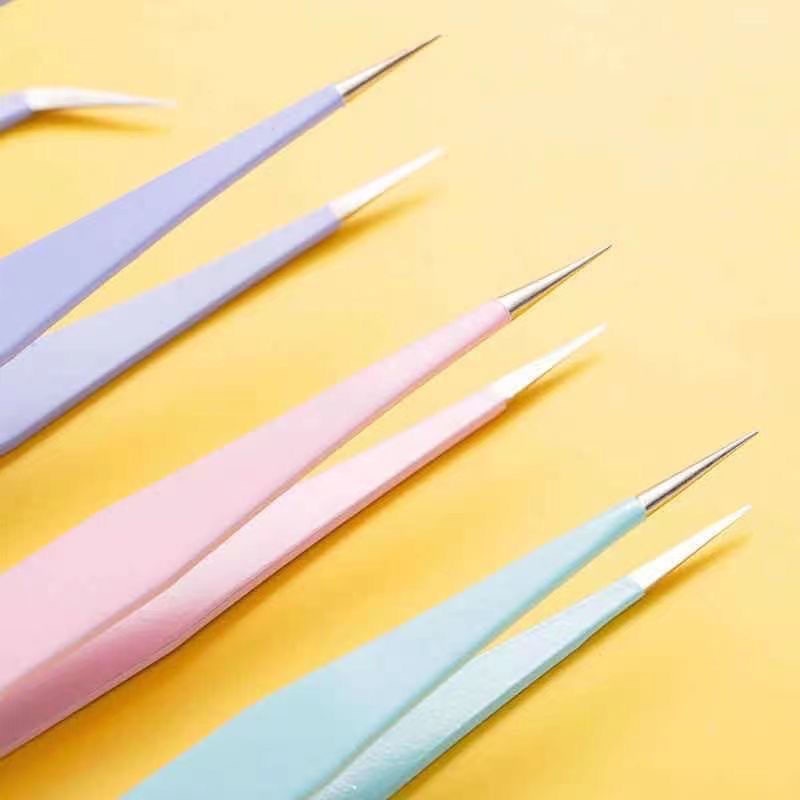 Nhíp Kẹp Trang Trí Móng Tay Bằng Thép Không Gỉ Màu Sắc Macaron