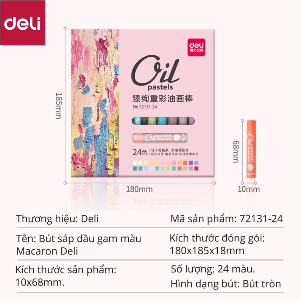 Bút sáp dầu chuyên dụng Deli - 24 Màu - 72131 [Deli]