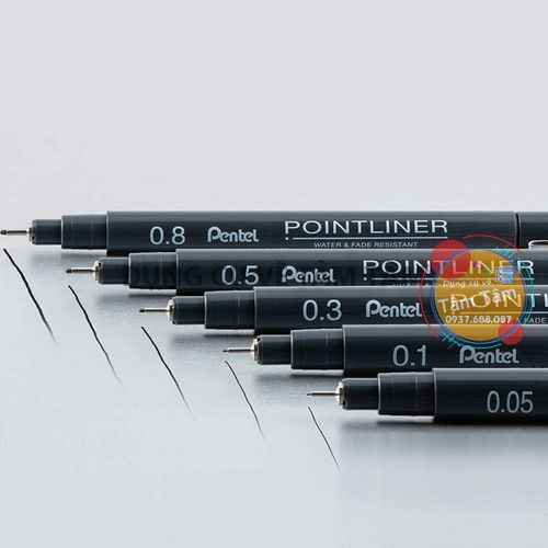 [ TÂM TÂM ]-Bút line Pentel, Bút đi nét Pentel, Pentel PointLiner sản xuất tại Nhật-