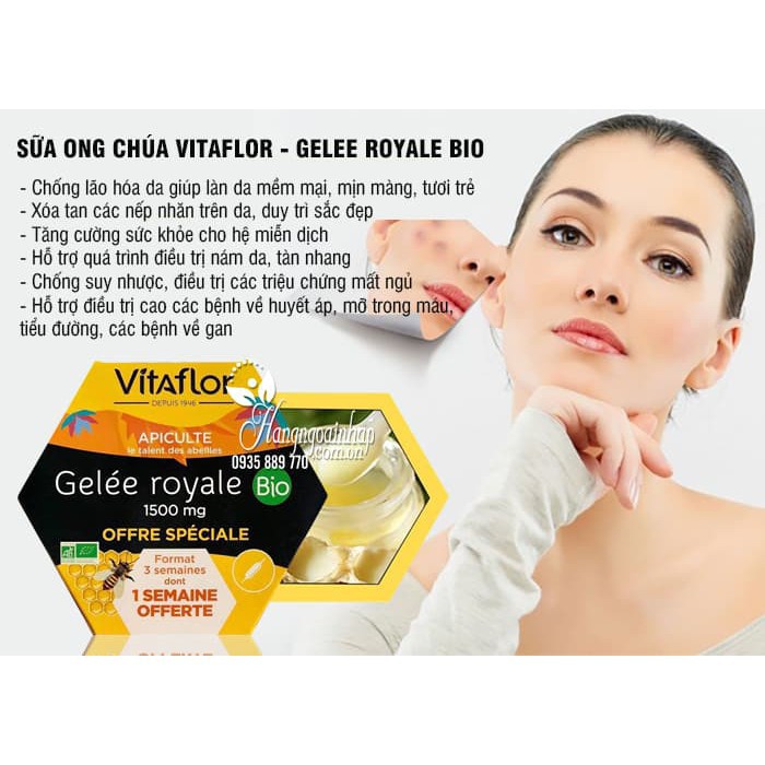 SỮA ONG CHÚA VITAFLOR - GELEE ROYALE BIO Của Pháp