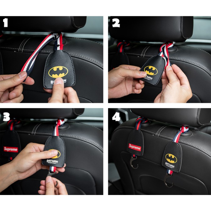 [ MUA 1 TẶNG 1 ] Móc treo đồ vai ghế ô tô tiện ích Logo Mavel + DC bọc da CAO CẤP  ⚡️ Phụ Kiện Trang Trí Xe Hơi | BigBuy360 - bigbuy360.vn