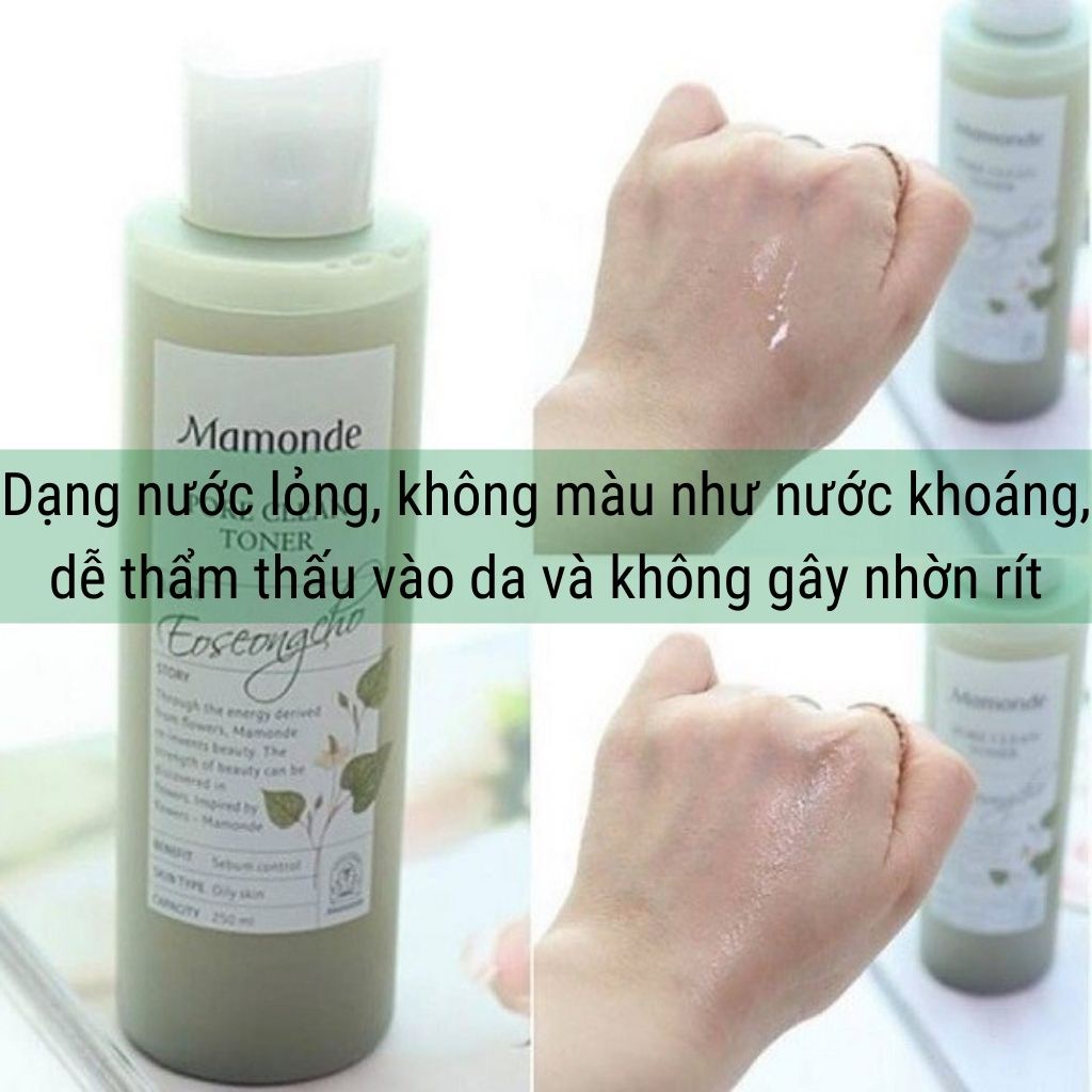 Nước hoa hồng MAMONDE Pore Clean Toner dưỡng ẩm cho da dầu mụn 250ml - ZAVENCI Official