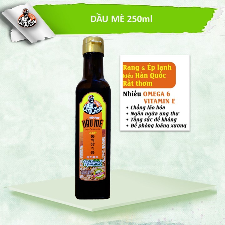 Dầu mè Ông Chà Và 250ml - (nguyên liệu mè trắng)