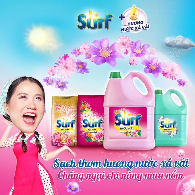 Nước Giặt Surf Trắng Sạch Ngát Hương Chai 3.6 Kg - 3.8 Kg