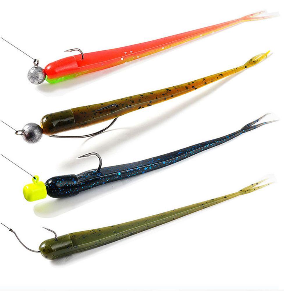 LET Set 10 Mồi Câu Cá Mềm Hình Con Sâu Kích Thước 12cm / 3g