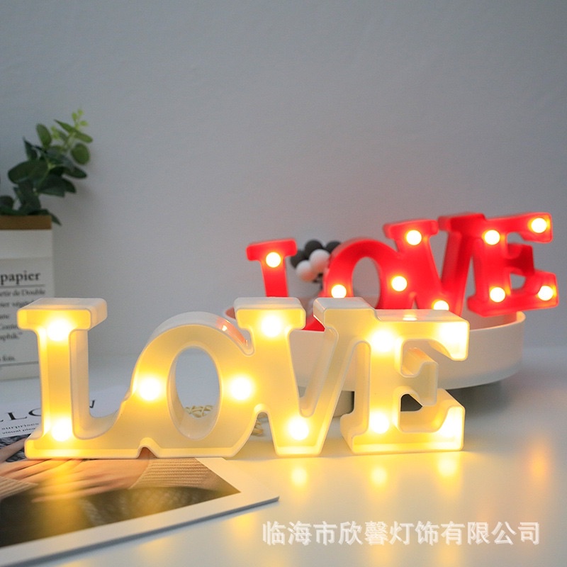Đèn led LOVE decor, trang trí tiệc