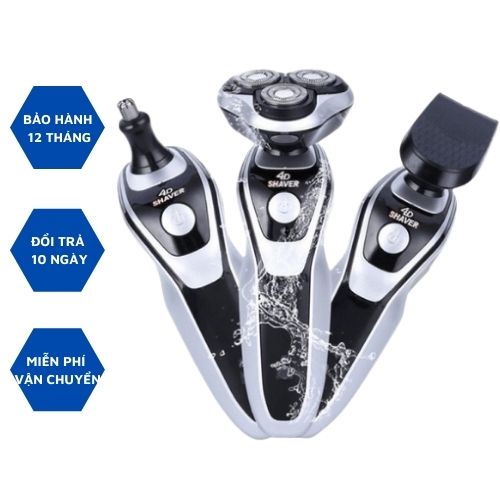 Máy cạo râu đa năng-sk1588, 3 chức năng cạo râu+tỉa lông mũi+tông đơ chống nước cao cấp