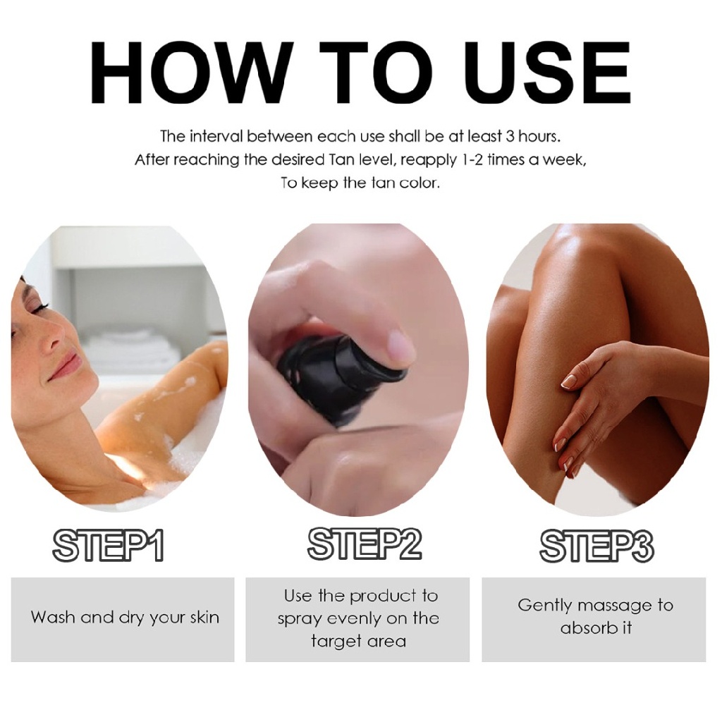 [Hàng mới về] Xịt làm rám nắng da tự nhiên lâu trôi 60ml