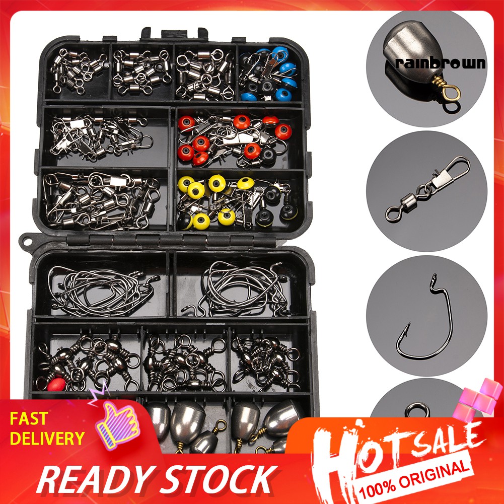 ❖Phụ Kiện Chuyên Dụng Dành Cho YJ YJ YJ❖Hộp 160 Phụ Kiện Câu Cá Chuyên Dụng