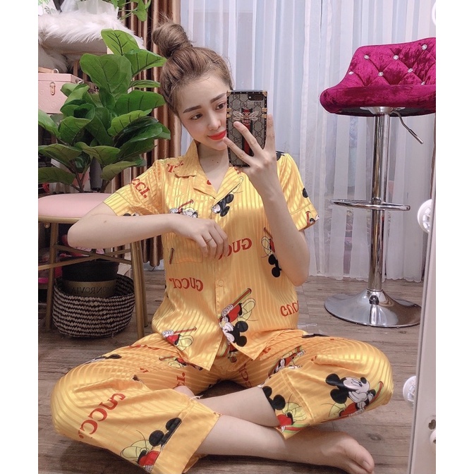 bộ gấm tay ngắn quần dài