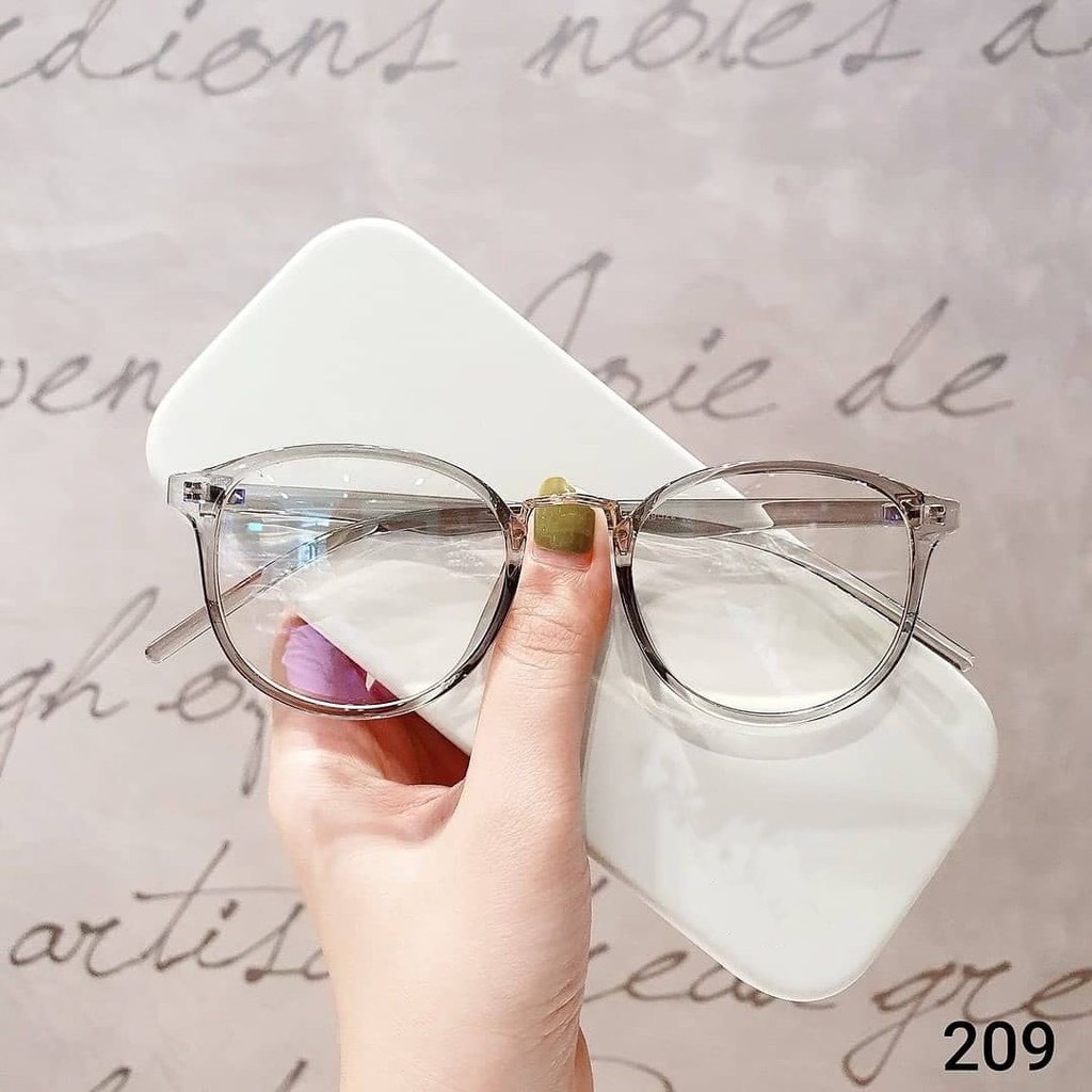 Kính Form tròn Nam Nữ tr209 Chất liệu nhựa hàn quốc kiểu dáng hot trend