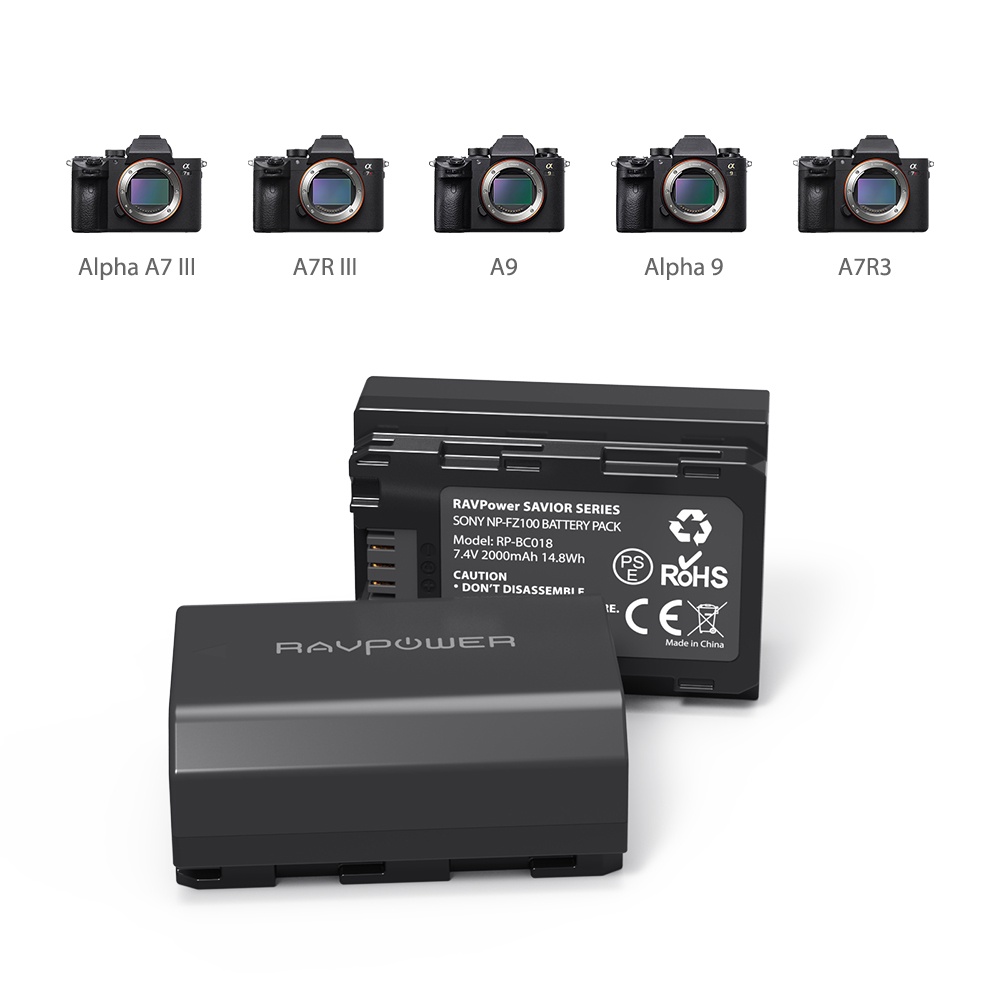 Pin Máy Ảnh Sony Np Fz100 Ravpower - Chính hãng