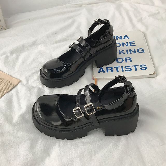 (SẴN 1 SỐ SIZE) Giày Búp bê Ulzzang Nữ Đế 6 phân 3 Quai cài Sành Điệu | BigBuy360 - bigbuy360.vn