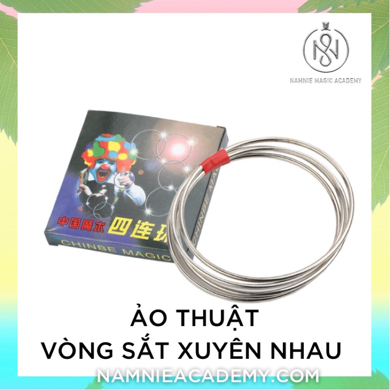 Ảo Thuật Vòng Sắt Xuyên Nhau, Ninjaring, Xuyên Ma Thuật, Đồ Chơi Kỹ Năng, Sáng Tạo, Thông Minh Cho Bé, Đạo Cụ Đường Phố