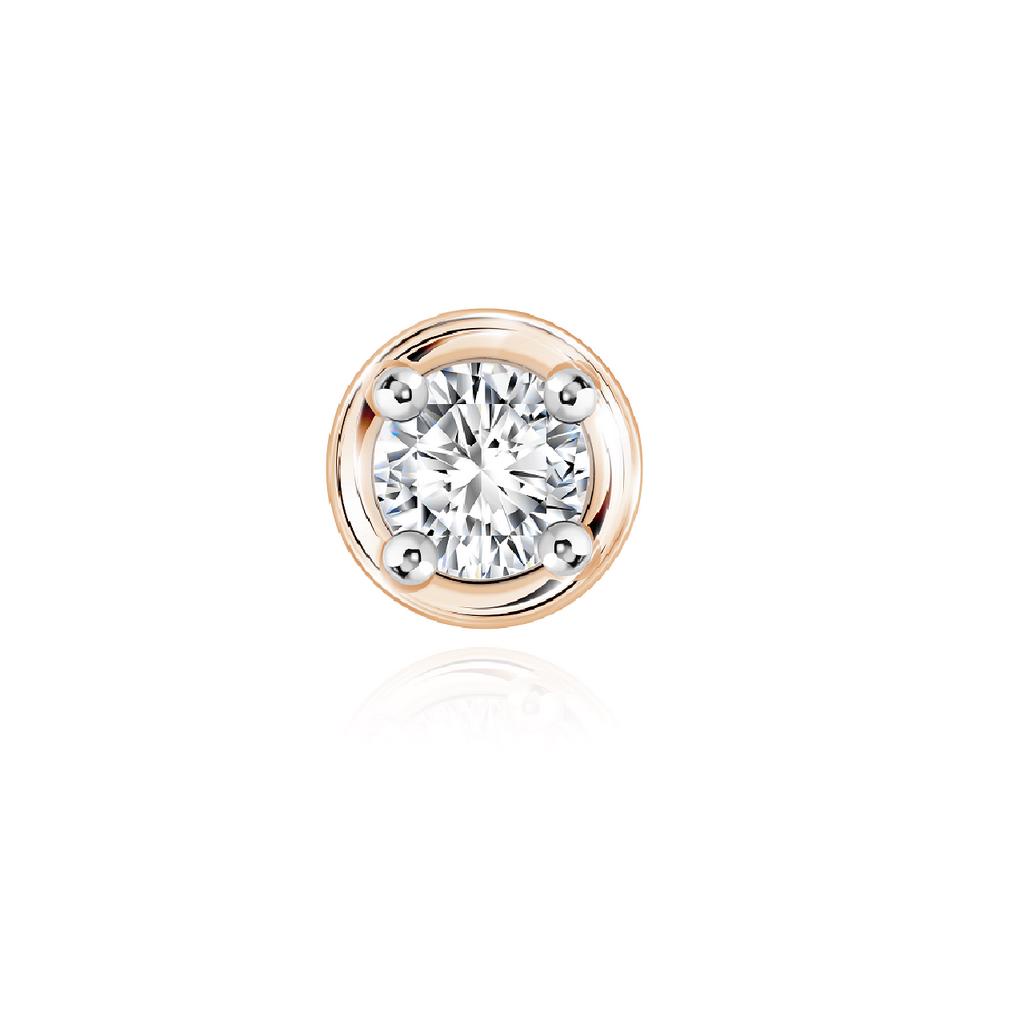 PRIMA Bông Tai Kim Cương 2.3 ly - Vàng 9K - BST Stud Earrings (1 chiếc) - 991E1478