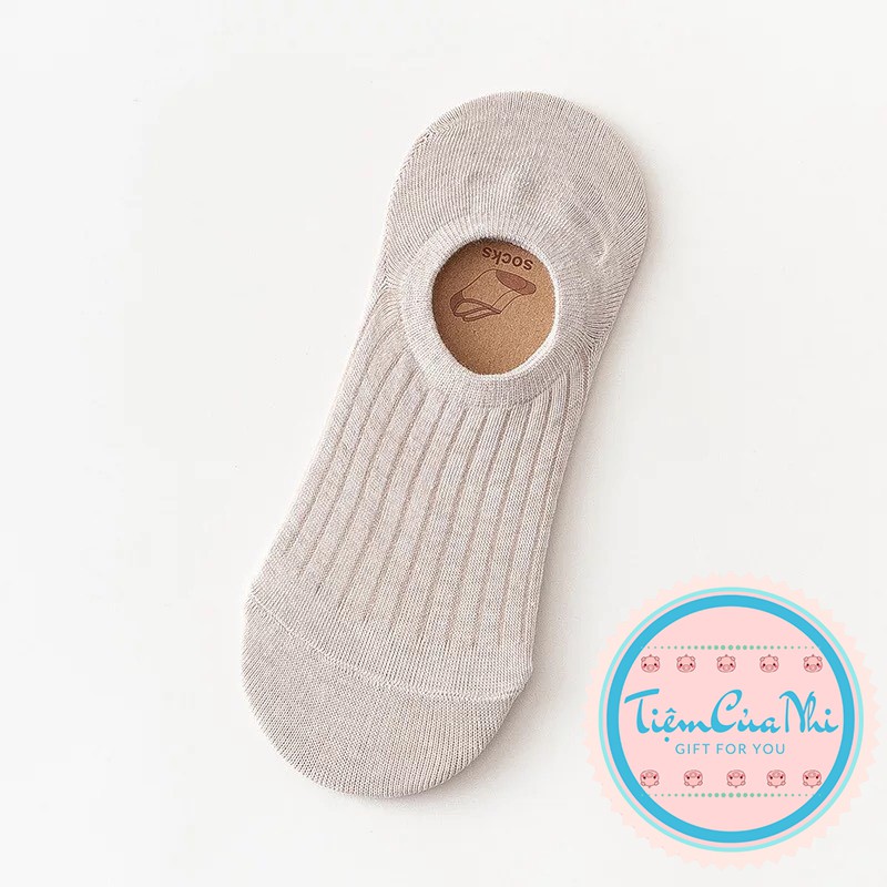 Tất cổ ngắn trơn nữ dưới mắc cá chân cotton nhiều màu phong cách Hàn Quốc Tiệm Của Nhi VCN03-4